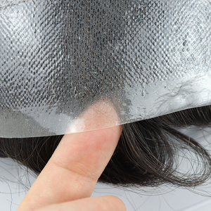 Mái tóc giả siêu mỏng, siêu tàng hình, kiểu V, độ dày 0.04mm, trông tự nhiên, đế vô hình, tóc Remy, hệ thống tóc thay thế cho nam, tóc dành cho nam - Product Image 2