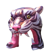 Éclairage/arc d'entrée animal gonflable coloré/événement/modèle de tigre/dessin animé/figure/personnage dans la publicité gonflable