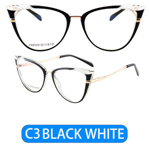 Monture de lunettes œil-de-chat Tr87079, monture complète, anti-lumière bleue, verres en acétate pour femme, origine Taizhou - Product Image 5