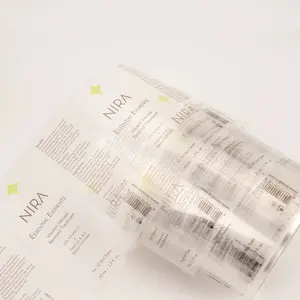 Op maat gemaakte logo bedrukte waterdichte rollen sterke klevende vinyl transparante stickers op maat gemaakte vormen merkbescherming verpakkingslabels - Product Image 1