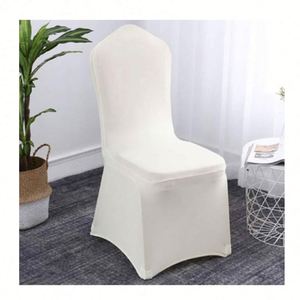 In Stock White Universal Stretch Chair Slipcovers Plain Spandex Polyester Cover Folding Chair <b>Protector</b> Living Weddings Beach - Product Image 1