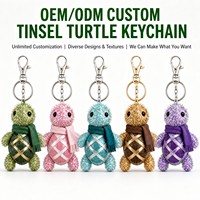Porte-clés Mascotte Tortue en Peluche Personnalisée avec Guirlande, Jouet Promotionnel CPC Personnage Original de Noël, Cadeau en Peluche OEM ODM, Animal en Peluche