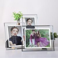 Venta al por Mayor de Marcos de Cristal para Certificados A4 de 6 Pulgadas, Marco de Fotos de Cristal Creativo para Bodas y Fiestas, Marco de Cristal de 5*7