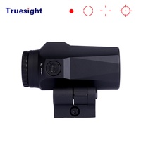 Loupe avec objectif de 29 mm, réglage de 2 dioptries, 88 mm, compacte, en aluminium noir mat, MG005, grossissement 5x, point rouge, haute étanchéité IP67