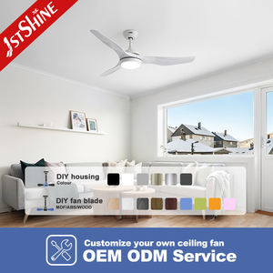 1stshine ventilateur de plafond lumière bureau économie d'énergie haute vitesse dimmable éclairage LED ventilateur de plafond avec APP - Product Image 4