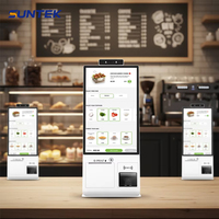 Android Mini 15.6 Inch Desk Stand Touch Order Menu SUNTEK Self Checkout Self Service Ordering Kiosk SDK Pengenal Wajah