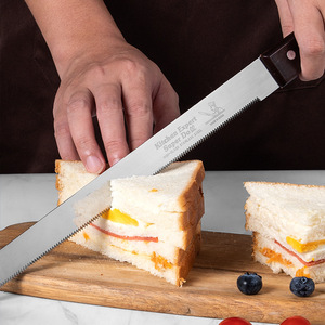 Hot Selling Wooden Handle <strong>Cake</strong> Decorating Kits Bread Knife Pastry <strong>Tools</strong> For Baking Stainless Steel <strong>Cake</strong> Knife Baking <strong>Tools</strong> - Product Image 3