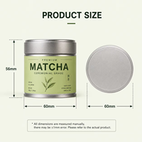 Boîte ronde réutilisable en fer blanc de qualité alimentaire avec opercule à anneau, personnalisable pour le stockage de bonbons, de thé, de matcha ou de café en poudre