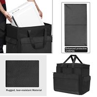 Sacoche pour ordinateur portable à double couche pour PC de bureau Étui de transport pour tour d'ordinateur avec châssis et accessoires pour souris