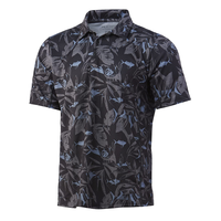 Op maat gemaakte knoopkraag visserij poloshirts lange mouw sublimatie anti-UV UPF 50 sneldrogend ademend 100% polyester heren kleding