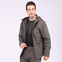 Veste imperméable noire tactique pour la chasse, les sports de plein air et la randonnée