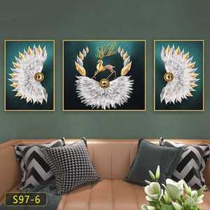 Style nordique nouvelle lumière de luxe décoration de salon <span class=keywords><strong>peinture</strong></span> moderne paysage nature morte simple canapé arrière-plan mur triptyque - Product Image 1