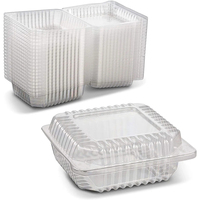 Boîte à pâtisserie transparente jetable de qualité alimentaire avec couvercle, emballage pour pâtisserie, fruits, desserts, à emporter
