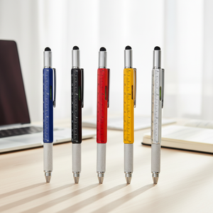 Stylo à bille multifonctionnel 6 en 1 avec logo personnalisé, outil capacitif, laser infrarouge, tournevis métallique, écran tactile hexagonal, sport - Product Image 3
