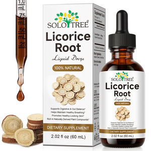 Suplemento Alimentar Orgânico de Tintura de Raiz de Alcaçuz OEM de Marca Própria para Suporte Digestivo e Intestinal - Gotas Líquidas de Extrato de Raiz de Alcaçuz - Product Image 1