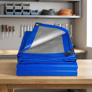 Bâche bleue unie haute durabilité et robuste, grande capacité, résistante aux intempéries, anti-UV, écologique, pour couvrir bateaux et voitures - Product Image 3