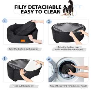 Asiento Elevador para Perros Xiaoze con Diseño Sólido para Perros Medianos de hasta 50 Libras, Correa de Seguridad para Autos, SUVs, Camionetas, Cama de Viaje para Perros - Product Image 6