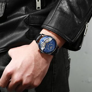 Montre mécanique automatique à double roue pour homme AILANG, boîtier de 11 mm, bracelet en acier inoxydable, fermoir caché à bouton-poussoir, étanche 3 BAR - Product Image 3