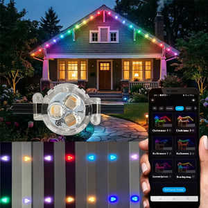 Lumières LED à points pixelisées extérieures étanches IP68, 3 LED, 12V 24V 36V, contrôleur WiFi, éclairage de Noël permanent - Product Image 1