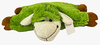 Nouveau design, coussin en peluche d'agneau déformable bleu et vert, oreiller multifonctionnel en forme de mouton, rembourrage en coton, unisexe
