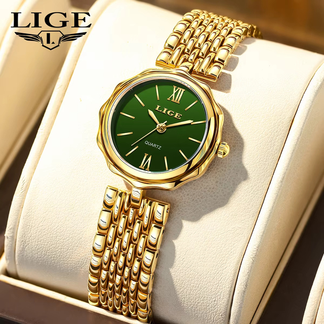 LIGE Luxury Woman Watch Top Brand Steel Classic Small Dial Fashion Simple Waterproof Ladies Watch Gifts Elegant Quartz Watches