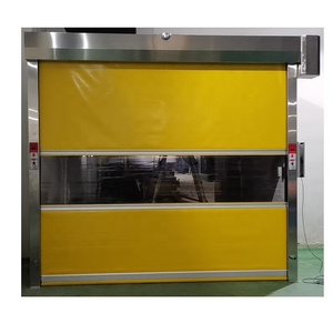 Puerta enrollable de alta velocidad industrial Precios PVC Plástico automático Persiana enrollable plegable rápida Puerta rápida - Product Image 4