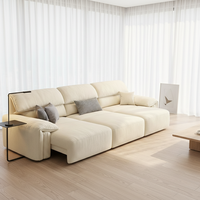 Canapé de salon électrique minimaliste en tissu trois places inclinable avec chaise longue pour appartement, hôtel, hôpital, école
