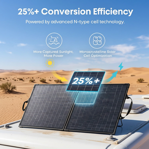 Panneau solaire portable Anker Solix PS200 200W, efficacité 25%, certifié MCS, MC4 XT60 pour le camping - Product Image 1