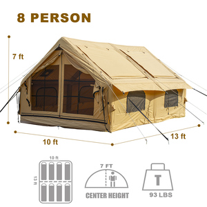 Grande <span class=keywords><strong>tente</strong></span> de glamping gonflable pour <span class=keywords><strong>8</strong></span> <span class=keywords><strong>personnes</strong></span>, 1 chambre, 1 salon, imperméable, coupe-vent, <span class=keywords><strong>tente</strong></span> de camping familiale de luxe pour l'extérieur - Product Image 4