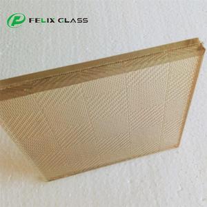 Cloisons en verre sandwich décoratives pour hôtels, utilisation industrielle, avec tissu en maille métallique stratifié, réduction du bruit et caractéristiques imperméables - Product Image 3