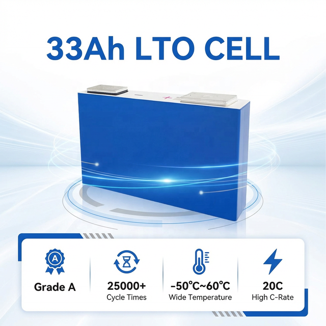 Prismatic Battery Lithium Cell 2.3V 33AH Grade a Lto Lithium Titanate Battery Lithium Ion Cells