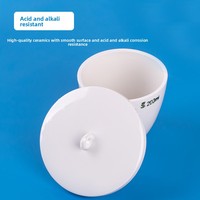 Creuset en porcelaine résistant aux hautes températures avec couvercle, pot de fusion en céramique de laboratoire pour analyse chimique, de 5 ml à 300 ml