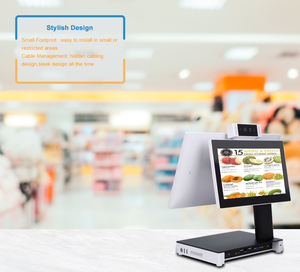 ร้านค้ามืออาชีพ11.6นิ้ว<span class=keywords><strong>ท</strong></span>ั้งหมดในหนึ่งหน้าจอสัมผัสคู่ POS Terminal ลง<span class=keywords><strong>ท</strong></span>ะเบียนเงินสด - Product Image 4