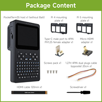 Terminal Palm Linux PocketTerm35-RPI-ACCE con Pantalla Táctil HD de 3.5 Pulgadas y Resolución de 640*480, Compatible con Raspberry Pi 4B/5 (NO Incluye) K542