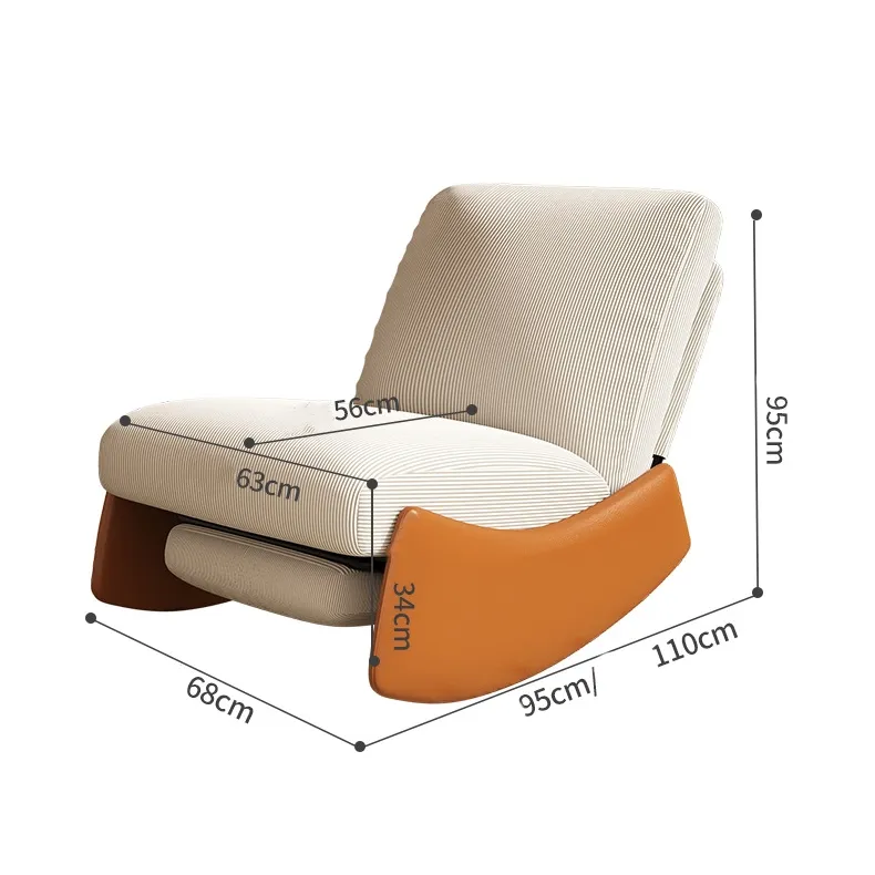 2024 фабричная оптовая продажа дизайн современный балкон кремовый стиль ленивый диван гостиная мебель для спальни кресло-качалка