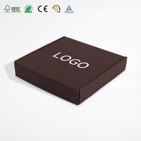 Boîte d'expédition et de colisage en carton ondulé brun écologique, impression UV couleur pleine CMYK, logo personnalisé, emballage pour les marques de commerce électronique
