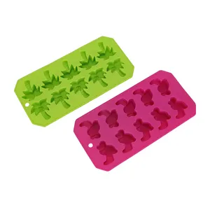 Source Factory Flamingo Shape Hot Selling Silicone Ice Mold Silicone Ice Pop Molds