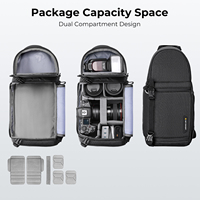 Sac à bandoulière pour appareil photo K&F Concept, sac à dos étanche avec inserts modulaires amovibles, vente en gros