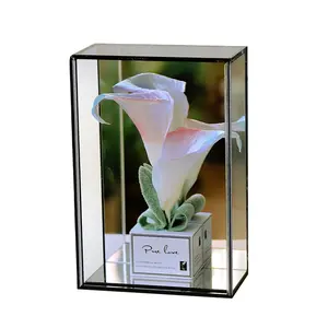 Wholesale calla lily with box glass preserved dried flower wedding decorative artificial calla lily immortal flower