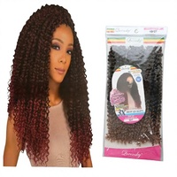 Perruque au crochet Fashion Hair Passion Twist Hair Water Wave en matière synthétique Hans, style mode euro-américain, effet rajeunissant