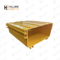 HOLDEE 120 - Canal de câblage en fibre optique jaune en ABS PVC
