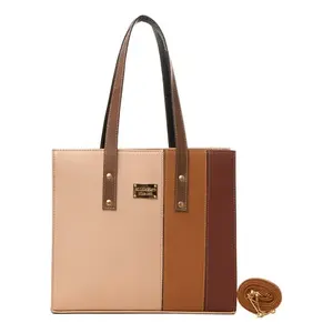 Bolso Tote Casual para Mujer Fana Ariana M3709, Color Oro Rosa, Correa Única, Cierre Abierto, Bolso de Mano para Fiesta, Microfibra, Cuero Sintético - Product Image 1