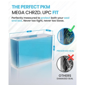 กล่องอะคริลิคสำหรับใส่ Mega Charizard X EX UPC 1 แพ็ค ฝาเลื่อนแม่เหล็ก 8 มม. + 5 มม. เป็นมิตรกับสิ่งแวดล้อม พกพาสะดวก - Product Image 2