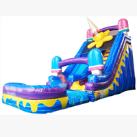 Château gonflable toboggan aquatique Ice Pop pour enfant, costume bleu-bleuets gonflable, figurine d'action anime, autres jouets éducatifs, bulle