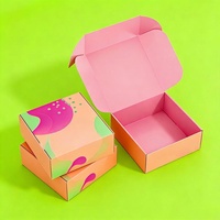 Boîte cadeau en carton ondulé recyclé colorée personnalisée pour les chaussettes, les cosmétiques, la crème pour le visage, emballages personnalisés