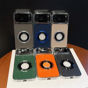 Custodia per <span class=keywords><strong>iPhone</strong></span> 17 Pro Max di Lusso con Motivo in <span class=keywords><strong>Pelle</strong></span>, Anti-Shock, Ricarica Wireless Magnetica e Protezione Fotocamera - Product Image 5