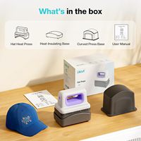 Máquina de Impresión por Transferencia DTF SZ01, Prensa de Calor Ligera para Gorras, Camisetas, Bolsas con 4 Niveles de Calor para Vinilo, Sublimación