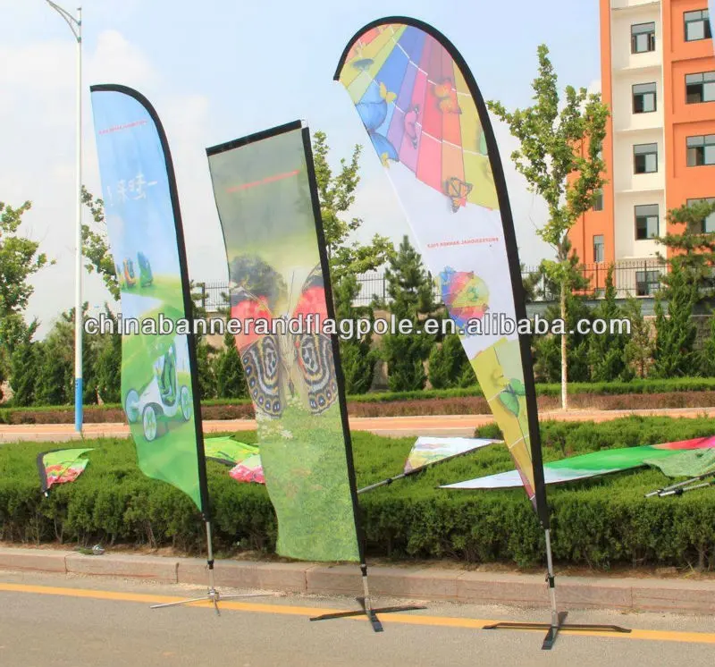 Benutzer definierte Werbe flaggen und Banner des fliegenden Banners der Strand feder