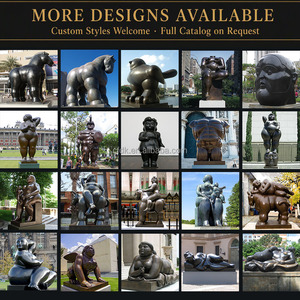 YOUFINE Statue de femme corpulente montant un taureau en bronze, sculpture corporelle voluptueuse, <span class=keywords><strong>Fernando</strong></span> Botero, pour place publique extérieure, parc public, espace urbain - Product Image 2