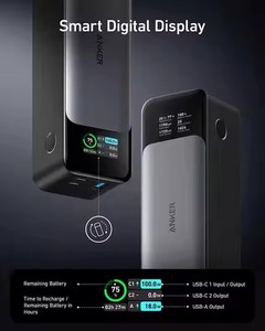 Banco de Energía <span class=keywords><strong>Anker</strong></span> <span class=keywords><strong>737</strong></span> de Alta Capacidad, 24000 mAh, Salida de 140 W, Cargador Portátil de 3 Puertos (PowerCore 24K) con Pantalla Digital Inteligente - Product Image 5